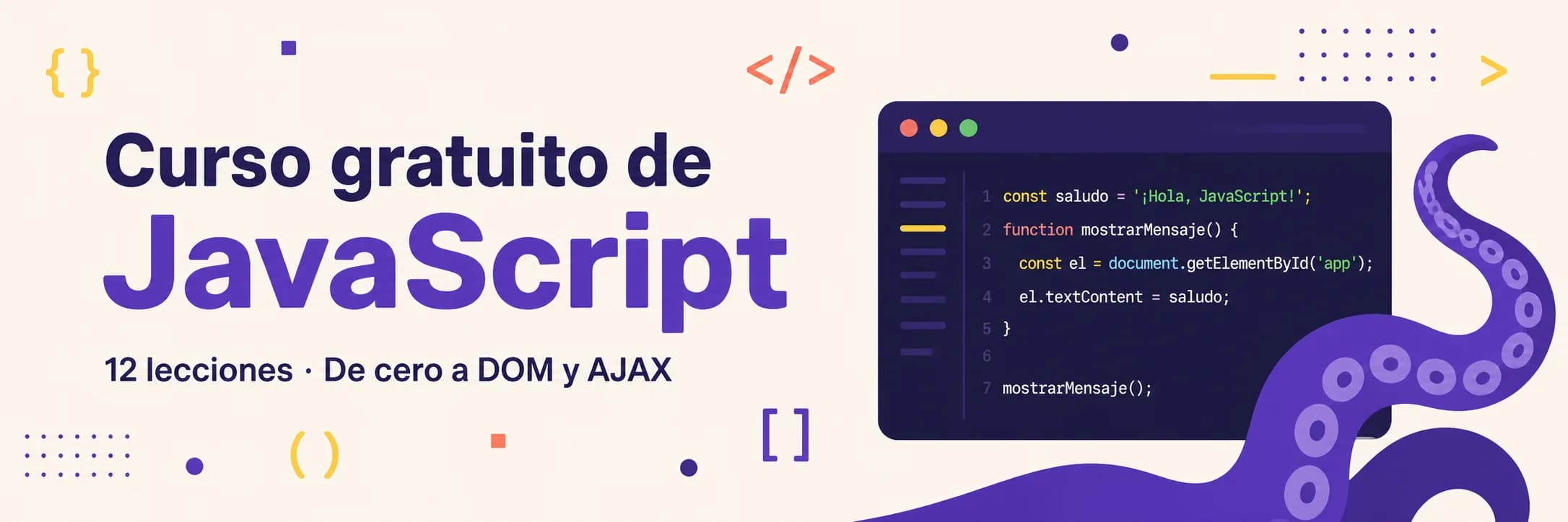 Curso gratuito de JavaScript: 12 lecciones de cero a DOM y AJAX