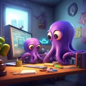 octopus studiyng it